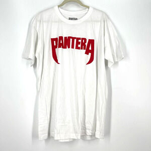 Pantera White Band Tee 100% Cotton T-Shirt Size 2XL NWOT
